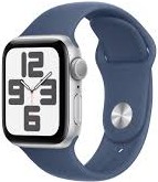 APPLE Watch SE GPS 40mm Silver Aluminium Case with Denim Sport Band - M/L