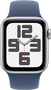 APPLE Watch SE GPS 40mm Silver Aluminium Case with Denim Sport Band - S/M