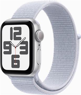 Apple Watch SE GPS 44mm Silver Aluminium Case with Blue Cloud Sport Loop