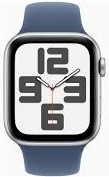 APPLE Watch SE GPS 44mm Silver Aluminium Case with Denim Sport Band - M/L