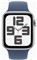 APPLE Watch SE GPS 44mm Silver Aluminium Case with Denim Sport Band - M/L