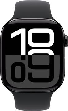 APPLE Watch Series 10 GPS + Cellular 42mm Jet Black Aluminium Case with Black Sport Band - S/M