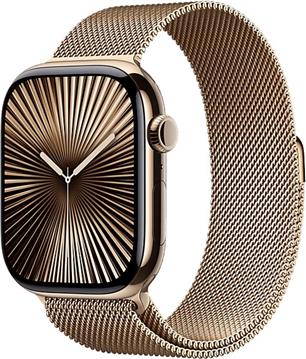 APPLE Watch Series 10 GPS + Cellular 42mm Silver Aluminium Case with Denim Sport Band - S/M