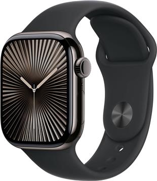 APPLE Watch Series 10 GPS + Cellular 42mm Slate Titanium Case with Black Sport Band - S/M