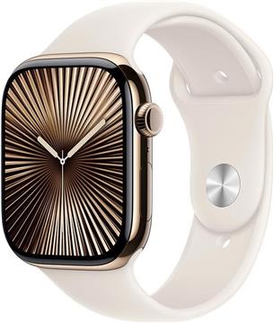 APPLE Watch Series 10 GPS + Cellular 46mm Rose Gold Aluminium Case with Light Blush Sport Band - S/M