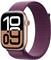 APPLE Watch Series 10 GPS 46mm Rose Gold Aluminium Case with Plum Sport Loop