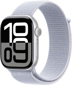 APPLE Watch Series 10 GPS 46mm Silver Aluminium Case with Blue Cloud Sport Loop