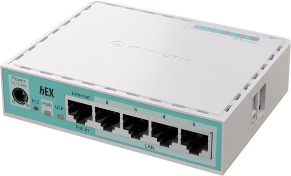 MikroTik E50UG hEX (2024 version) 5-Port Gigabit Router