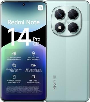 Mobitel Xiaomi Redmi Note 14 Pro 8GB/256GB 5G, Coral Green