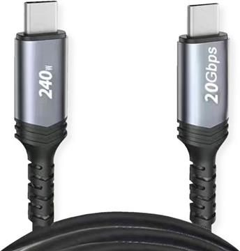 Roline VALUE Cable USB4 Gen2x2, with Emark, C–C, M/M, 240W, crni, 2.0 m