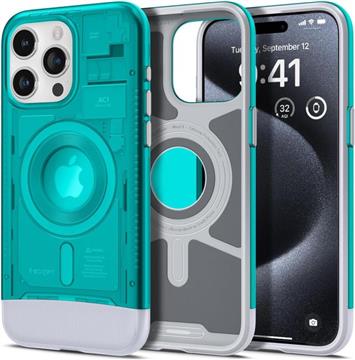 Spigen Classic C1 MagSafe, bondi blue - iPhone 15 Pro Max (ACS06608)
