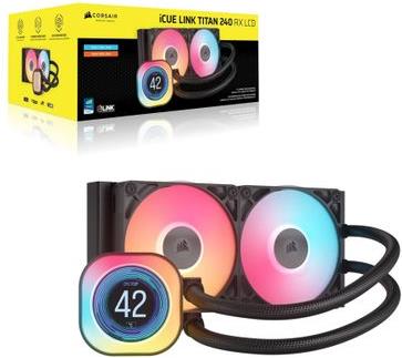 Vodeno Hlađenje Corsair Titan 240 RXLCD AIO, 240mm Radiator, Liquid CPU Cooler, CW-9061022-WW