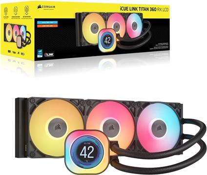 Vodeno Hlađenje Corsair Titan 360 RXLCD AIO, 360mm Radiator, Liquid CPU Cooler, CW-9061023-WW