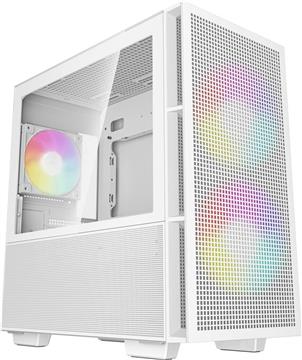 Case DeepCool CH360 Digital, Micro-ATX, ARGB, LCD, Tempered Glass, White