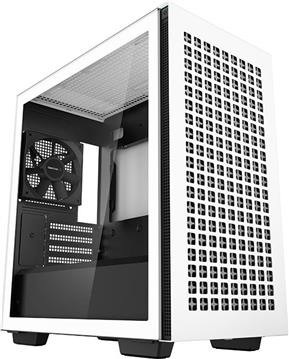 Case DeepCool CH370 WH, Micro-ATX, Tempered Glass, White