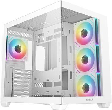 Case DeepCool GC530 4F WH, ATX, Midi-Tower, ARGB, Tempered Glass, White