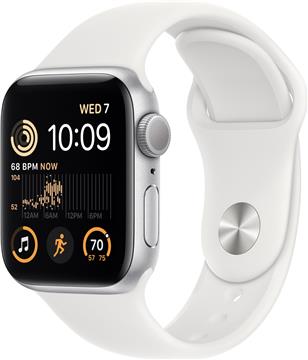 APPLE Watch SE GPS + Cellular 40mm Silver Aluminium Case with Denim Sport Band - S/M