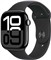 Apple Watch Series 10 GPS + Cellular 46mm Jet Black Aluminium Case with Black Sport Band - M/L