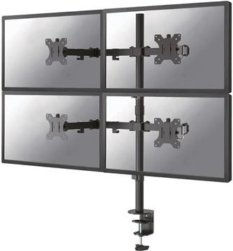 Neomounts FPMA-D550D4BLACK pokretni stolni nosač za 4 ekrana 13"-32" - crni