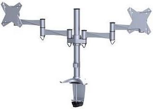 Neomounts FPMA-D1330DSILVER, stolni nosač za dva monitora do 27" (9 kg), srebrni