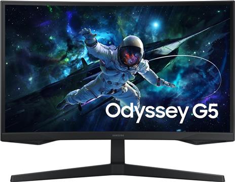 Monitor Samsung Odyssey G5 G55C S27CG554EU, 27" QHD, 165Hz, 1ms, HDR10, HDMI, DP, crni