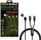 MAXMOBILE DATA KABEL USB/TYPE C - DUAL TYPE C RDD3199 BLACK 2.4A 60W 1.2m
