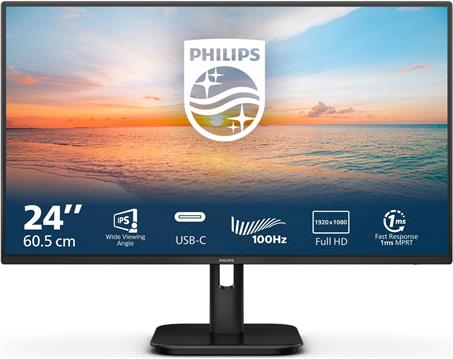 Monitor Philips 23,8" 24E1N1300A, HDMI, USB-C, zvu., 100Hz