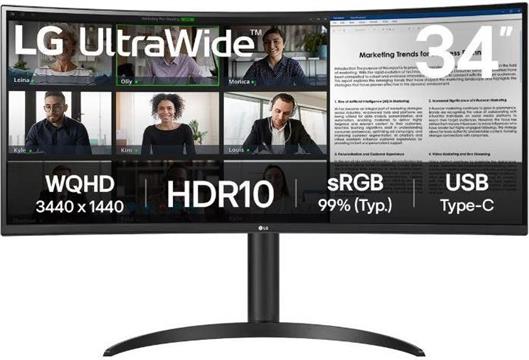 Monitor LG 34", 34WR55QK, 2x HDMI, DP, 100Hz, HDR10, WQHD