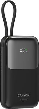 CANYON power bank OnPower 101 built-in cable 10000 mAh PD22.5W Black