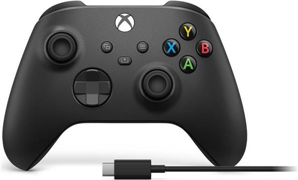 Gaming kontroler Microsoft Xbox Wireless Controller + USB-C Kabel Black, 1V8-00002