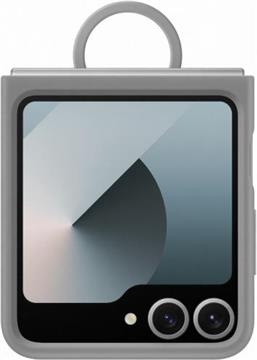 Samsung Silicone Case with Ring Z Flip 6 siva