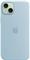 Apple iPhone 15 Plus Silicone Case with MagSafe light blue