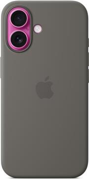 Apple iPhone 16 Silicone Case with MagSafe stone gray