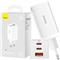 Punjač Baseus GaN5 Pro 2x USB-C + 1x USB 65W bijeli