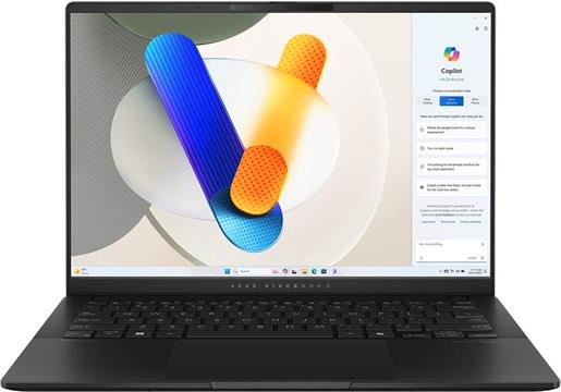 ASUS Vivobook S 14 S5406SA-PP041W Core Ultra 7 Processor 258V 14.0"3K 120Hz 400nits Glossy 32GB LPDDR5X SSD1TB Intel Arc Graphics WLAN+BT Cam1080 75WHrs Win11 Neutral Black