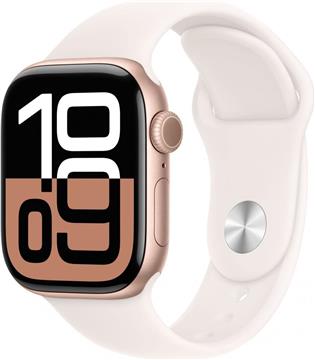 APPLE Watch Series 10 GPS + Cellular 42mm Rose Gold Aluminium Case with Light Blush Sport Band - M/L