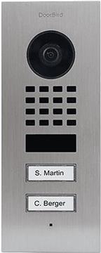 IP video portafon DoorBird D1102V V2A nehrđajući čelik, 2 pozivne tipke, ugradbeni
