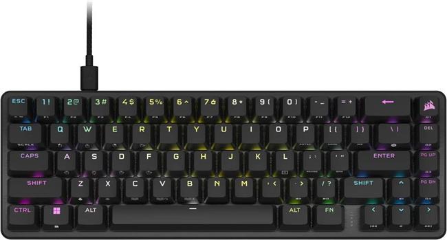 Tipkovnica Mehanička Corsair K65 PRO MINI RGBBacklit RGB LED, CORSAIR OPX, Black, Black PBT