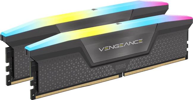 Memorija Corsair DDR5 Vengeance 32GB 6400MHz GreyDIMM CL36 2x16GB RGB XMP & EXPO, CMH32GX5M2B6400Z36