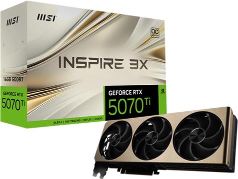 Grafička kartica MSI GeForce RTX 5070 Ti 16G INSPIRE 3X OC PLUS