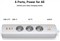 UGREEN CD286 naponska letva s prekidačem, 3x ŠUKO utičnica, Power Delivery USB-C, 2x USB-A, 2m, bijeli