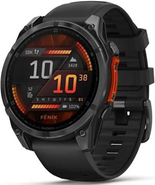 Pametni sat Garmin Fenix 8 47mm AMOLED Slate Gray s crnim remenom, 010-02904-00