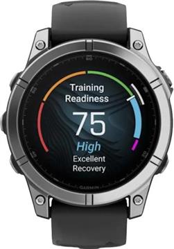 Pametni sat Garmin Fenix E 47mm AMOLED Stainless Steel s crnim remenom, 010-03025-00
