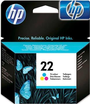 Tinta HP C9352AE (no. 22), Tri-colour