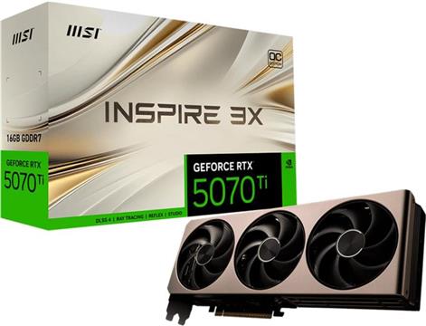 Grafička kartica MSI GeForce RTX 5070 Ti 16G INSPIRE 3X OC