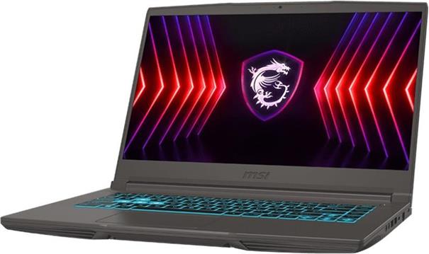MSI Thin A15 B7VF-460XPL AMD Ryzen™ 5 7535HS Laptop 39.6 cm (15.6") Full HD 16 GB DDR5-SDRAM 512 GB SSD NVIDIA GeForce RTX 4060 Wi-Fi 6E (802.11ax) NoOS Grey
