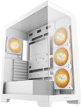 Case DeepCool CG580 4F WH, ATX, Midi-Tower, Tempered Glass, White