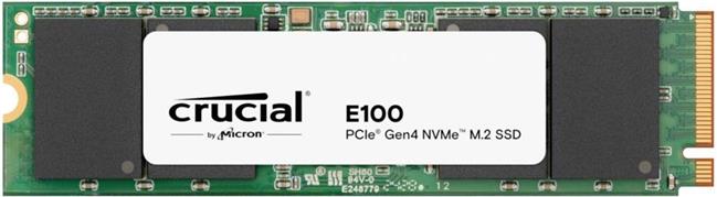 Crucial E100 1TB PCIe Gen4 2280 NVMe M.2 SSD (Tray)