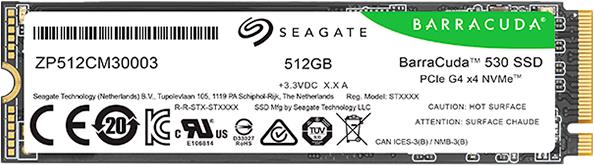 SSD SEAGATE BarraCuda 530 512GB M.2 2280-S2 PCIe Gen4 x4 NVMe 2.0, Read/Write: 7200/4300 MBps, TBW 300