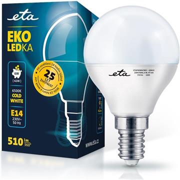 ETA LED žarulja 6W E14 [hladna bijela, 6500K, 510lm]